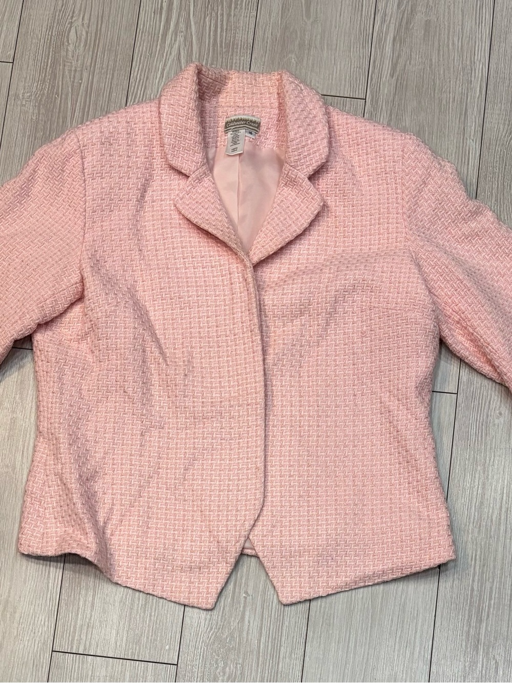 Coldwater Creek Pink Textured Blazer 16